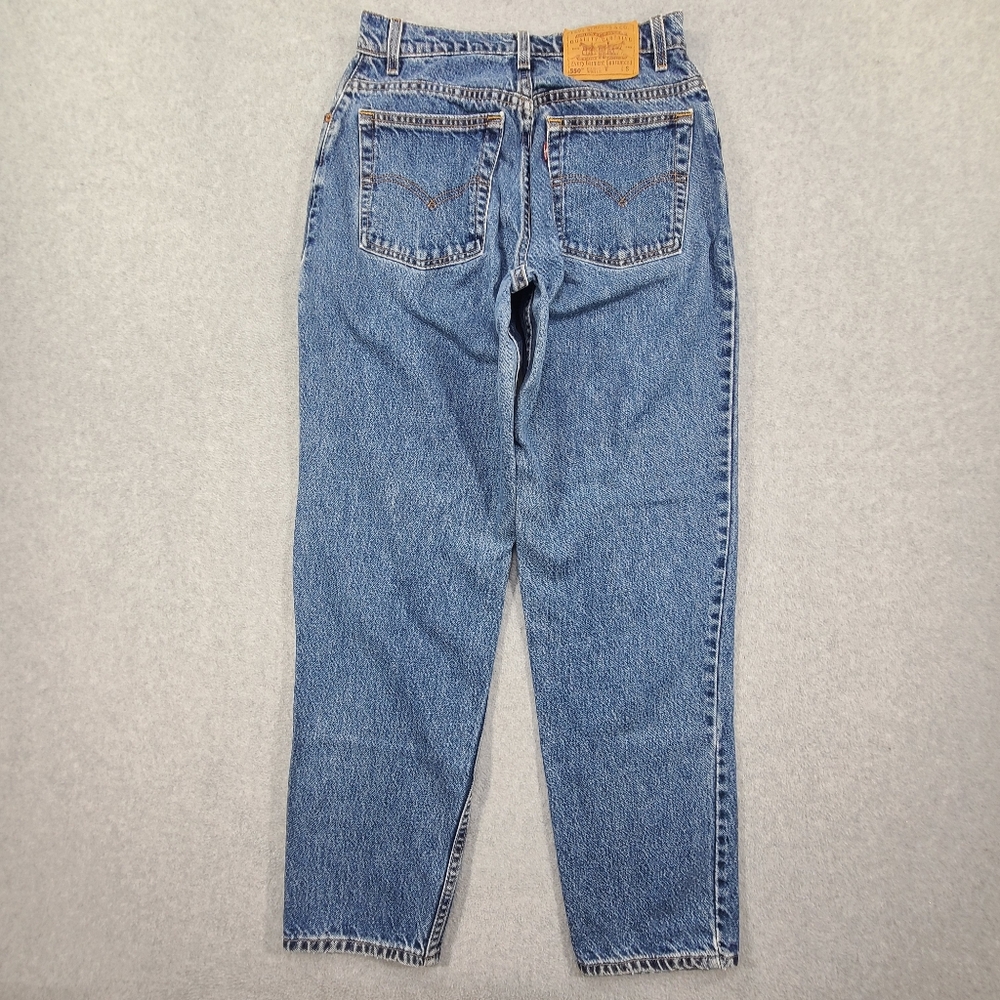 Vtg 90s Levis 550 Jeans Women 10 Reg S    28x29 Blue High Rise Relax Tapered USA